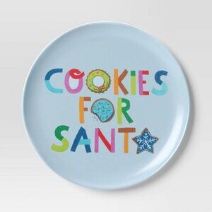 NEW Set of 4 "COOKIES FOR SANTA" Melamine 10" Dinner Plates Wondershop by Target